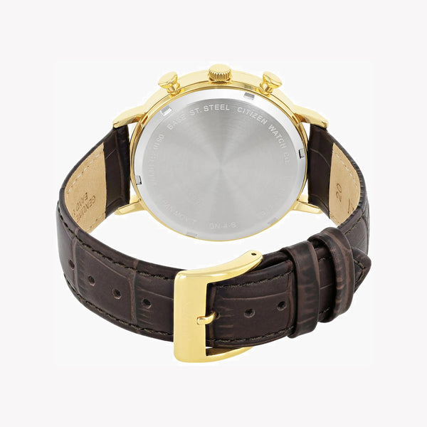 Citizen An3612-09x - Bold Distinction Men's Chronograph Watch In Gold & Brown Leather by i-watch