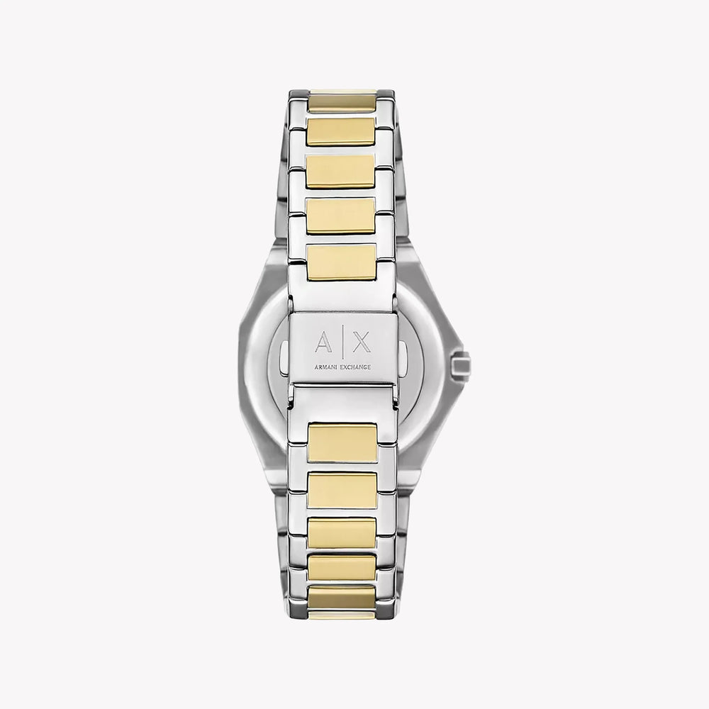 A|X Armani Exchange Women's Silver & Gold Watch, Silver Dial | Ax7161set by i-watch