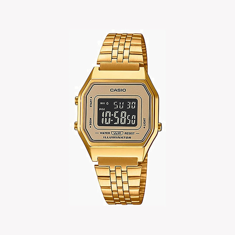 Casio Unisex Gold Resin Watch, Stainless Steel Band | La680wga-9bdf by i-watch