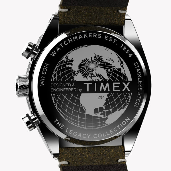 Timex Men's Silver Dial, Brown Leather Strap Watch | Tw2w50100 by i-watch