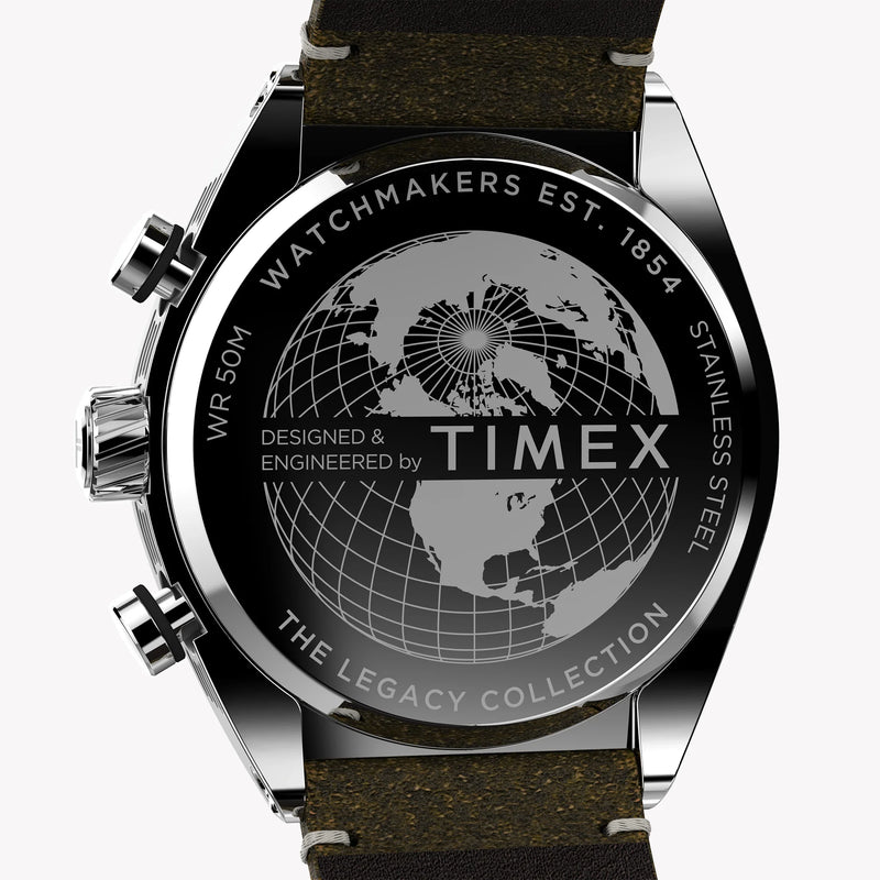 Timex Men's Silver Dial, Brown Leather Strap Watch | Tw2w50100 by i-watch