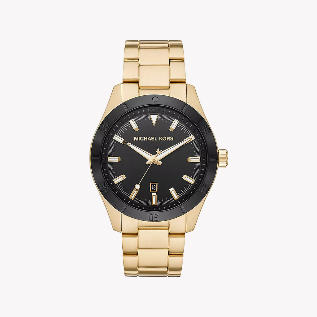 MICHAEL KORS MK8816 GOLD SOPHISTICATION - STUNNING BLACK DIAL MEN'S WATCH