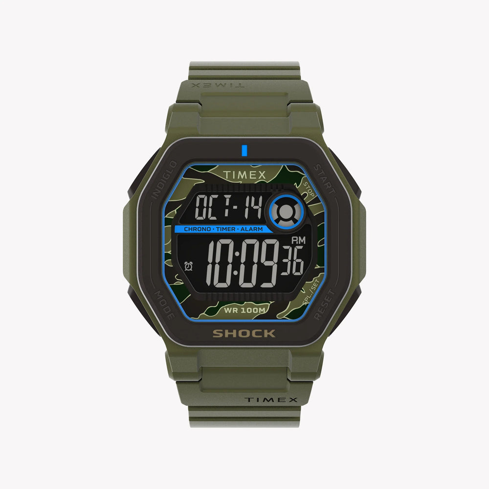 TIMEX COMMAND ENCOUNTER DIGITAL GREEN - RUGGED MEN'S ADVENTURE WATCH WITH CHRONOGRAPH & WATER RESISTANCE