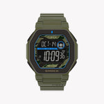 Timex Command Encounter Digital Green Resin Case Neg Display Green Resin Strap TW2V93700 Herrenuhr