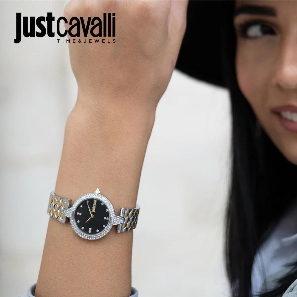 JUST CAVALLI Women's Watch with Silver Stainless Steel Case and Silver & Gold Stainless Steel Band-i-Watch-4