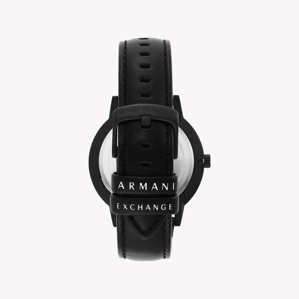 Armani Exchange Men's Black Leather Watch, Stainless Steel Case | Ax2732