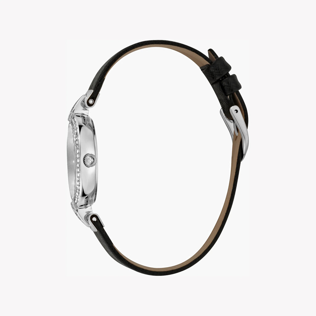 JUST CAVALLI Women's Watch with Silver Stainless Steel Case and Black Leather Band-i-Watch-3