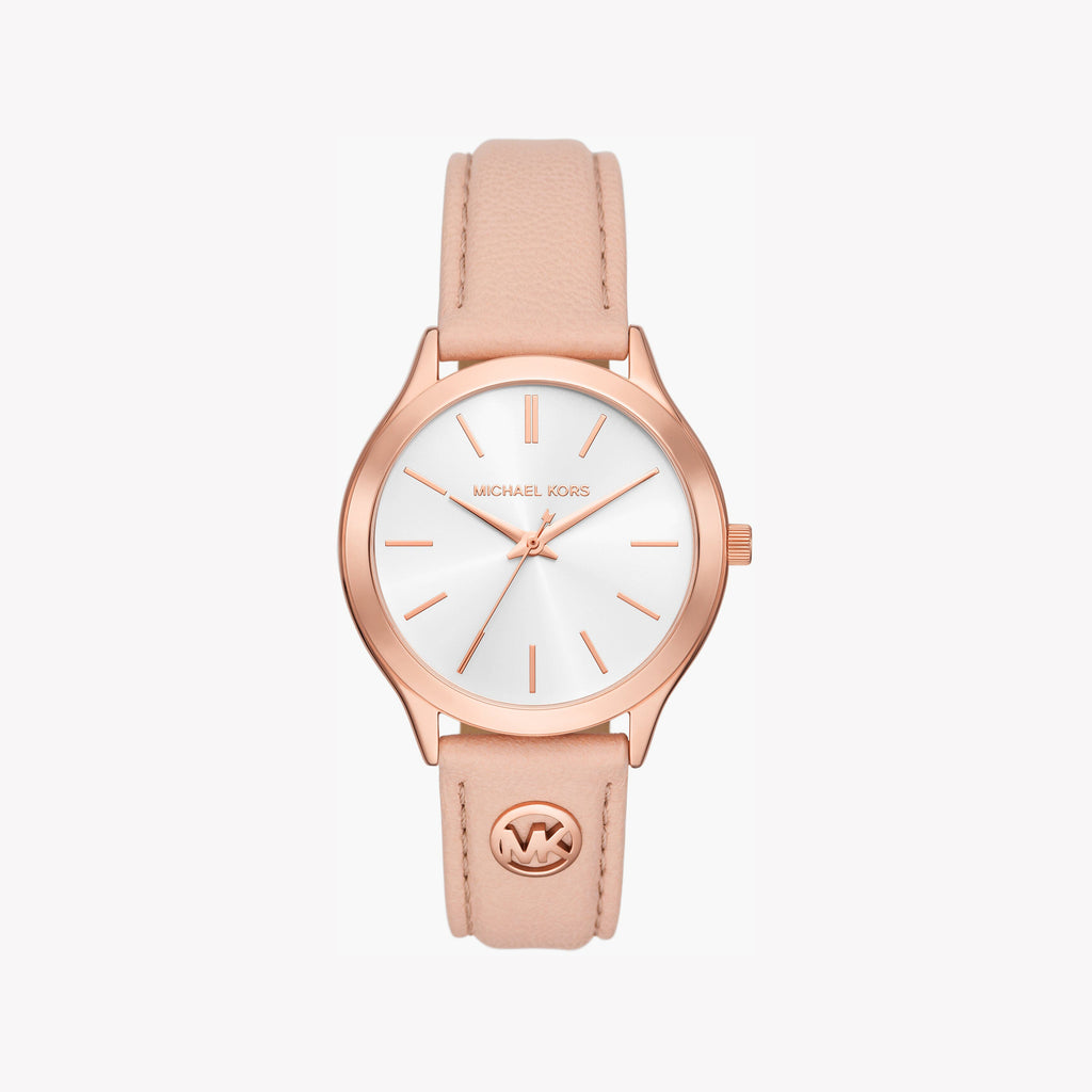 MICHAEL KORS MK1078SET - CHIC SOPHISTICATION WOMEN'S ROSE GOLD TIMEPIECE WITH PINK LEATHER BAND