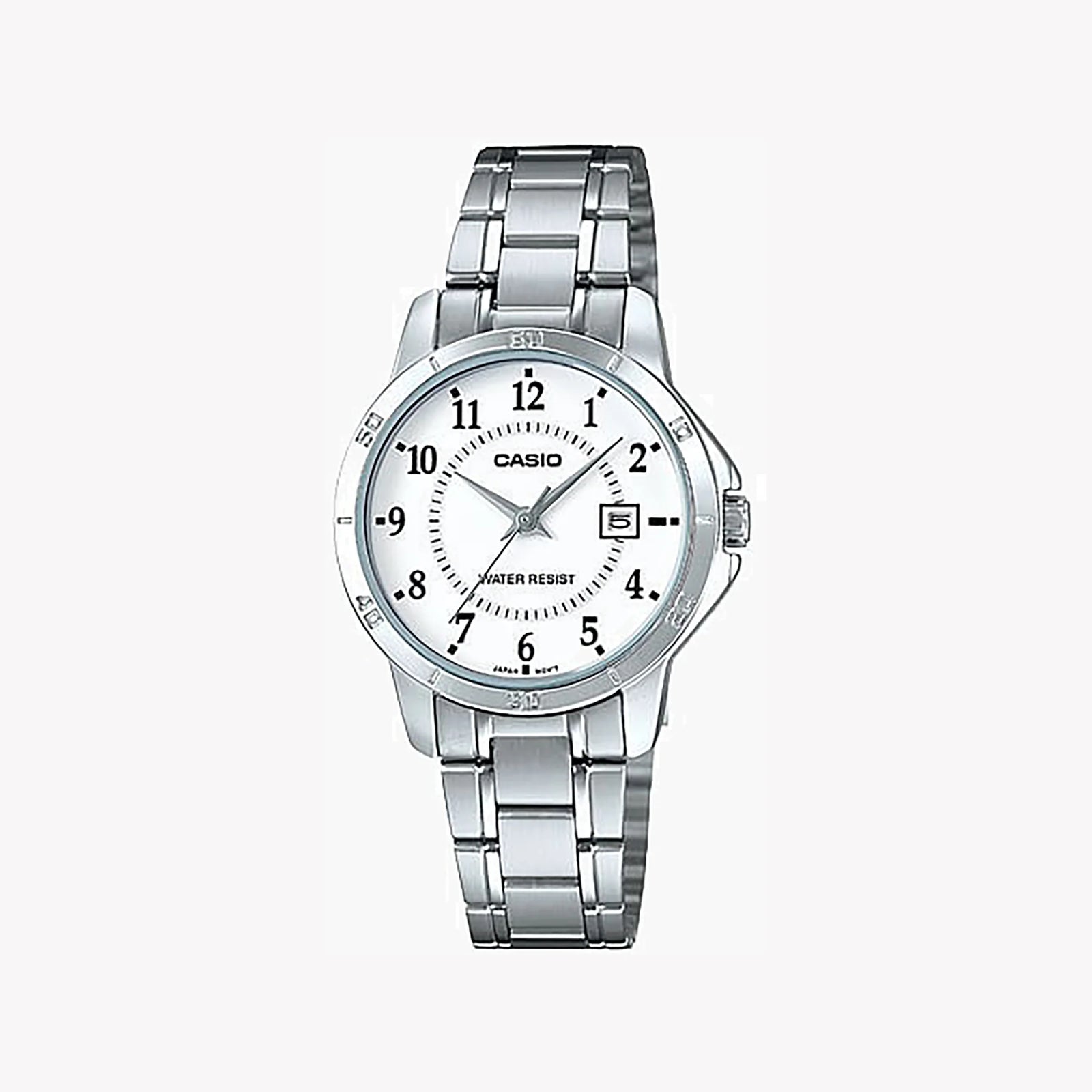 CASIO Women's Watch with Silver Stainless Steel Case and Silver Stainless Steel Band