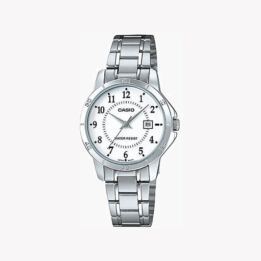 Montre Casio LTP-V004D-7B analogique argentée pour femme