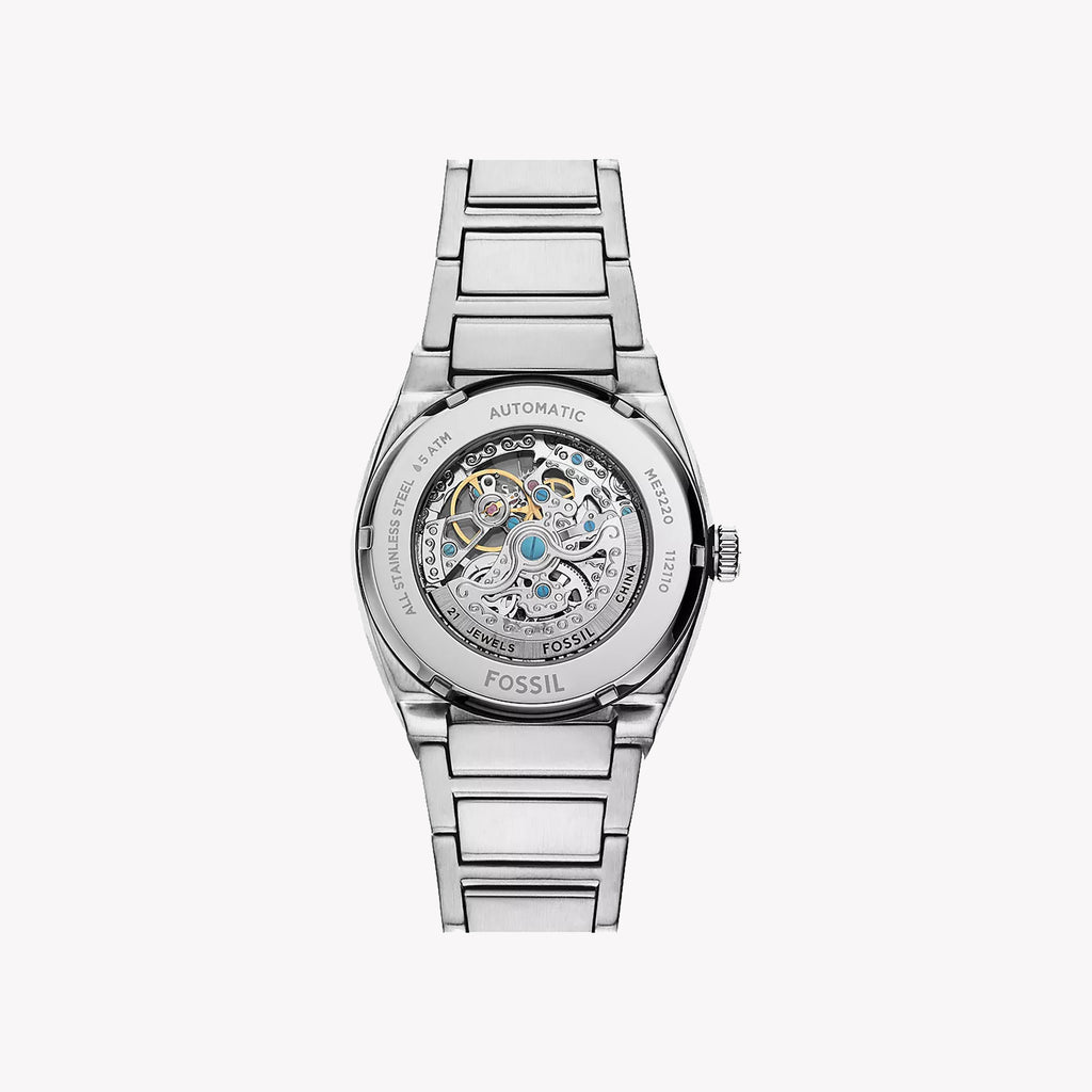 FOSSIL ME3220 - SLEEK STAINLESS STEEL TIMEPIECE WITH BLUE DIAL & AUTOMATIC MOVEMENT-i-Watch-3