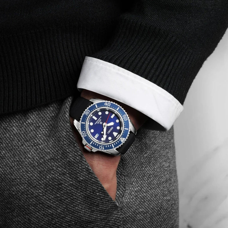 Seiko Men's Blue Silicone Watch, Blue Dial | Sne593p1 by i-watch