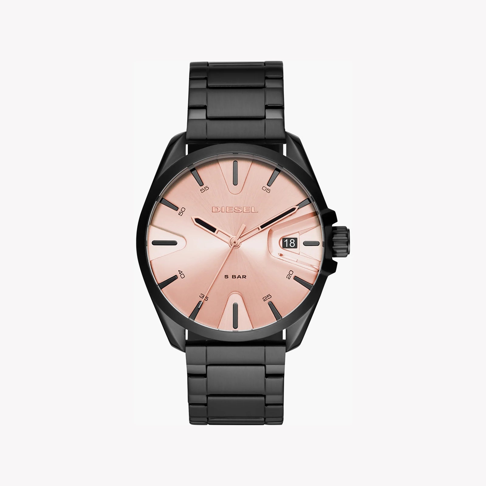Diesel Men's Black Stainless Steel Watch, Rose Gold Dial | Dz1904 by i-watch