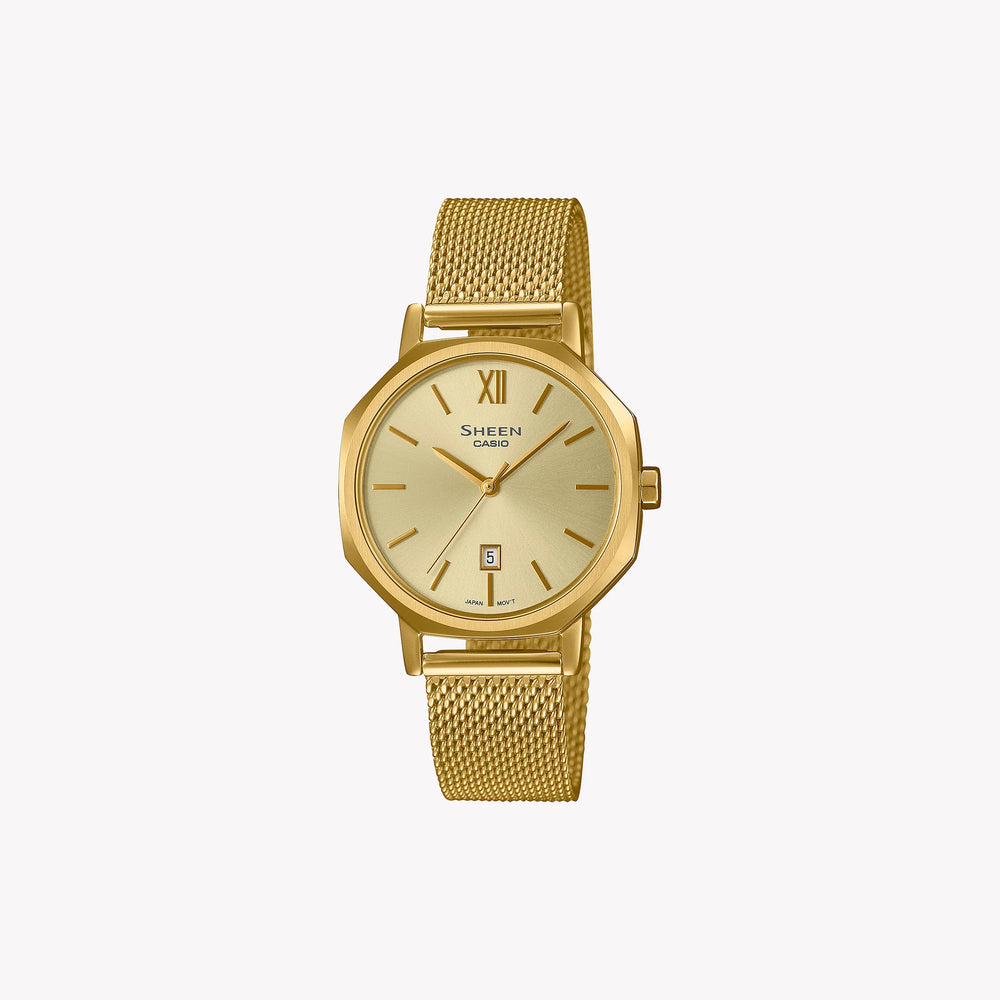Seiko Women's Gold Mesh Watch, 30 Mm Case | She-4554gm-9auef by i-watch