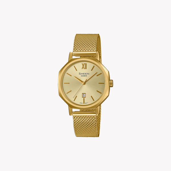 Seiko Women's Gold Mesh Watch, 30 Mm Case | She-4554gm-9auef by i-watch
