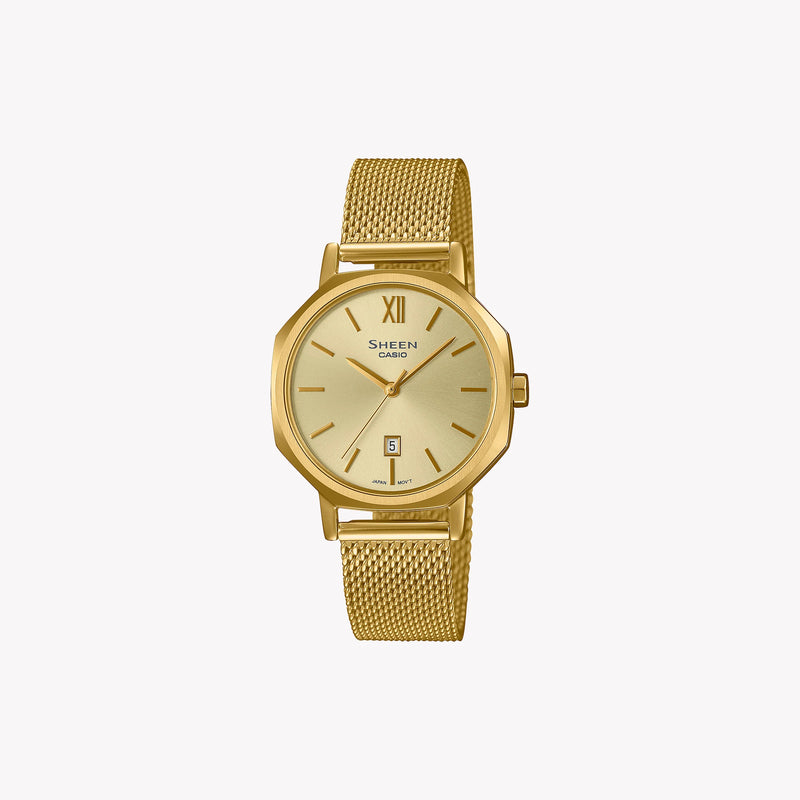Seiko Women's Gold Mesh Watch, 30 Mm Case | She-4554gm-9auef by i-watch