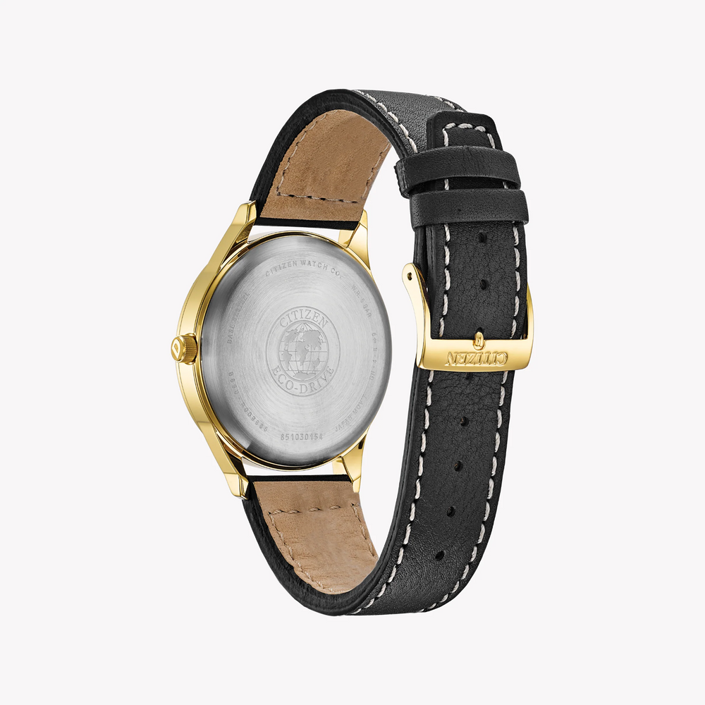 Citizen Bv1118-17a: Elegant Gold-Accented Eco-Drive Men's Watch With Leather Band by i-watch