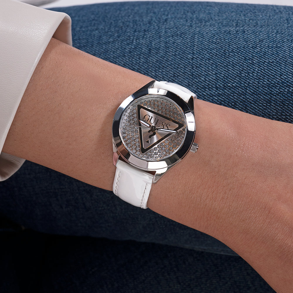 GUESS GW0745L3 - MODERN ELEGANCE: STUNNING SILVER & LEATHER WOMEN'S WATCH-i-Watch-5