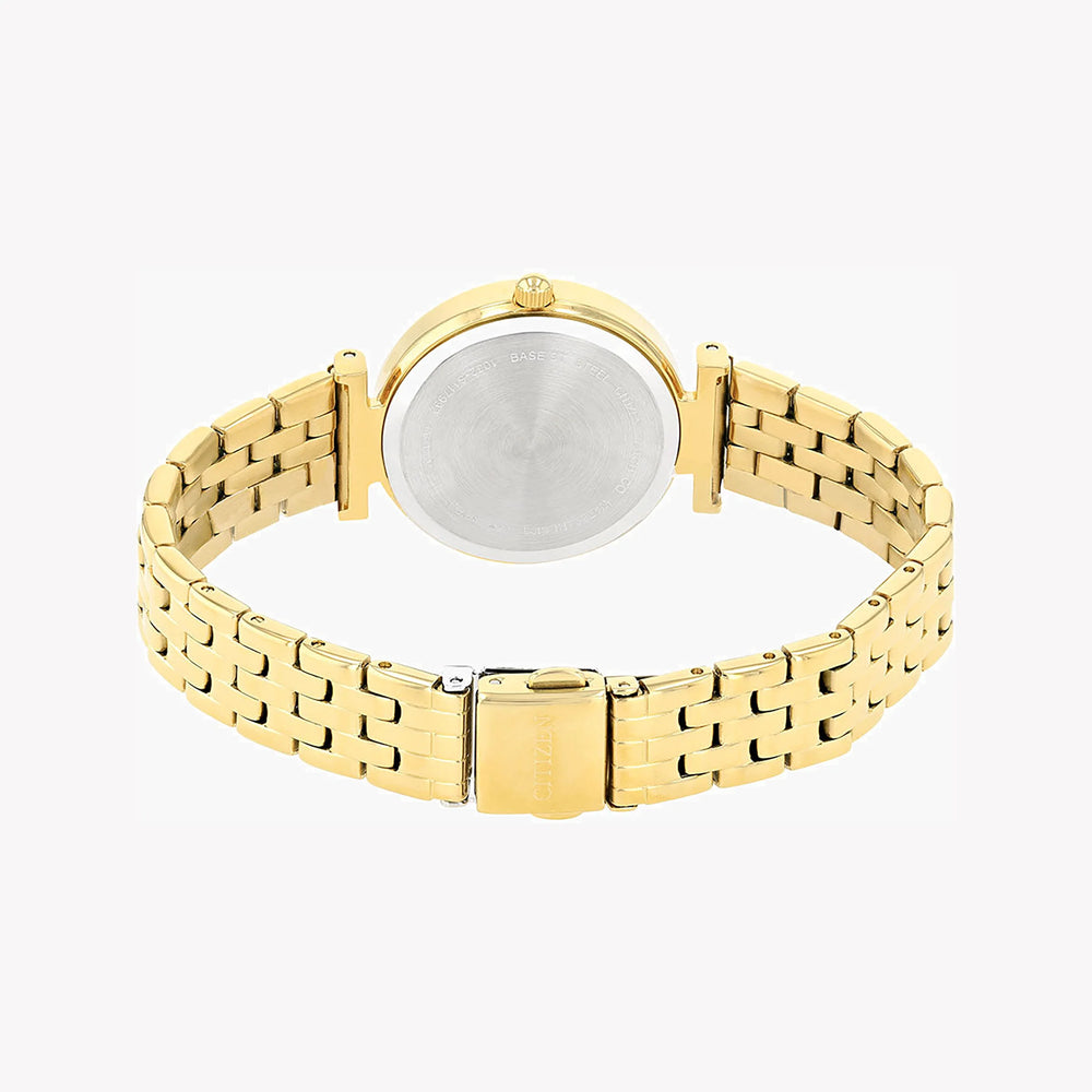 Citizen Women's Gold Stainless Steel Watch, White Dial | Er0212-50y by i-watch