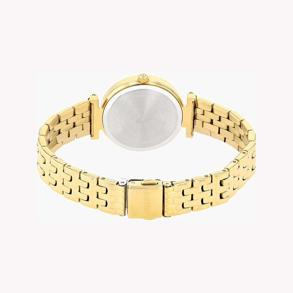 CITIZEN ER0212-50Y GOLD ELEGANCE - VERSATILE WOMEN'S WATCH WITH WHITE DIAL & STAINLESS STEEL BAND-i-Watch-3