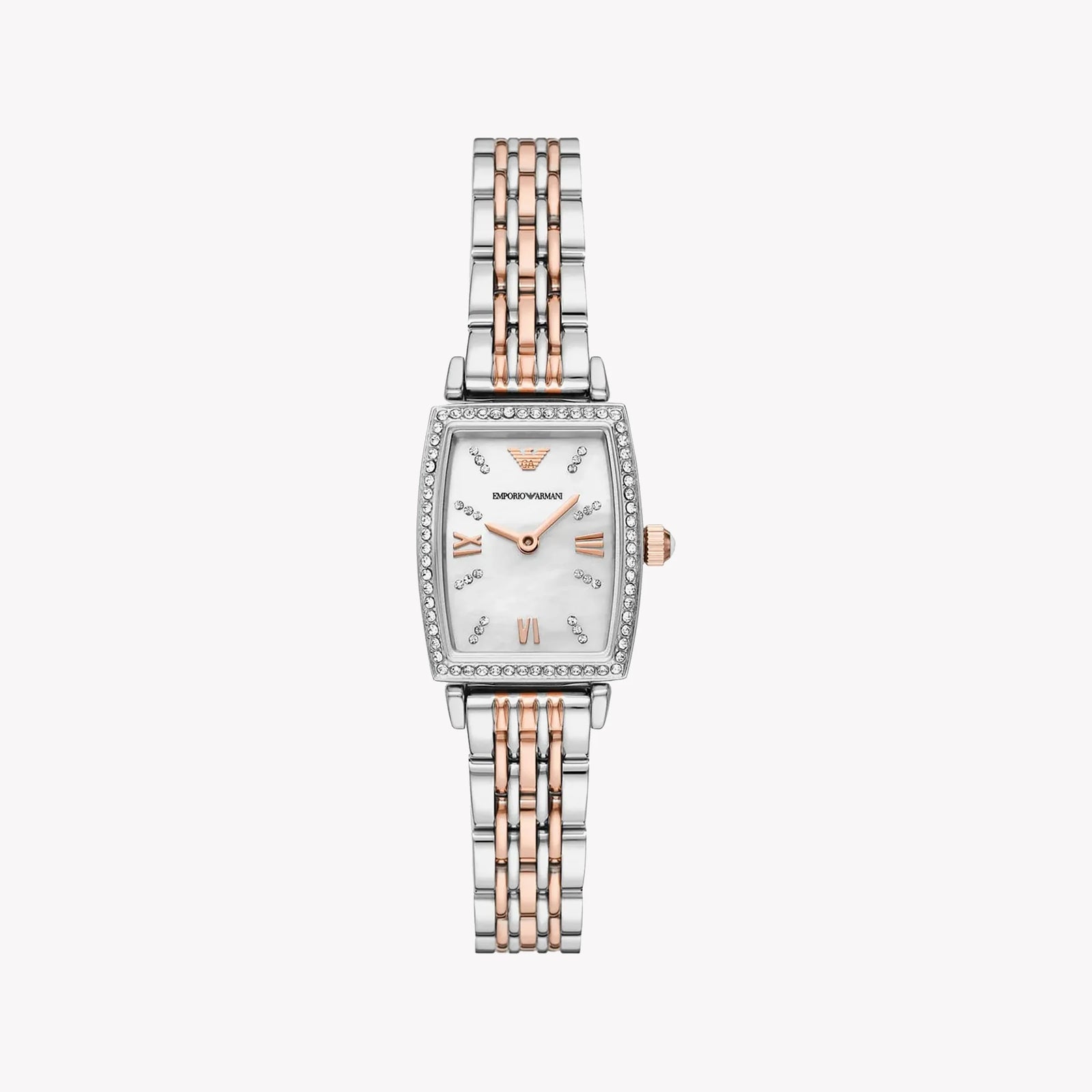 Emporio Armani Women's Silver & Rose Gold Watch, Stainless Steel | Ar11519 by i-watch