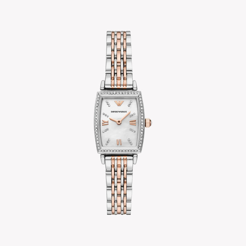 Emporio Armani Women's Silver & Rose Gold Watch, Stainless Steel | Ar11519 by i-watch