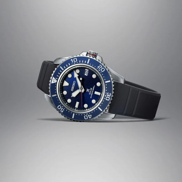Seiko Men's Blue Silicone Watch, Blue Dial | Sne593p1 by i-watch