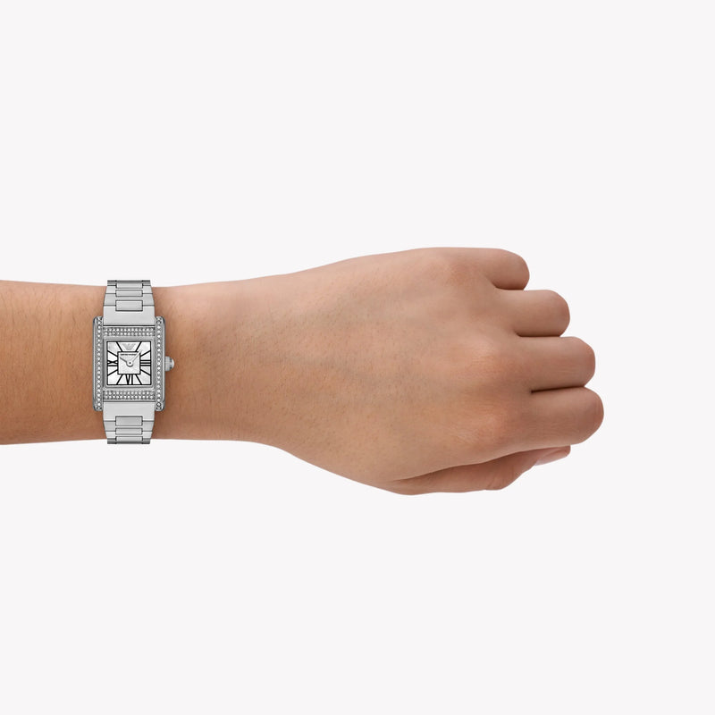 Emporio Armani Women's Silver Watch, White Dial | Ar11662 by i-watch
