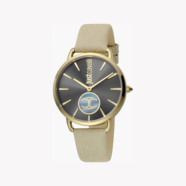 Just Cavalli Women's Beige Leather Watch, Gray Dial | Jc1l117l0035 by i-watch
