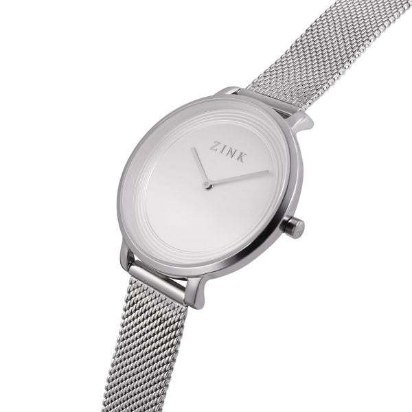 Zink Women's Watch With Silver Stainless Steel Case And Silver Stainless Steel Band by i-watch
