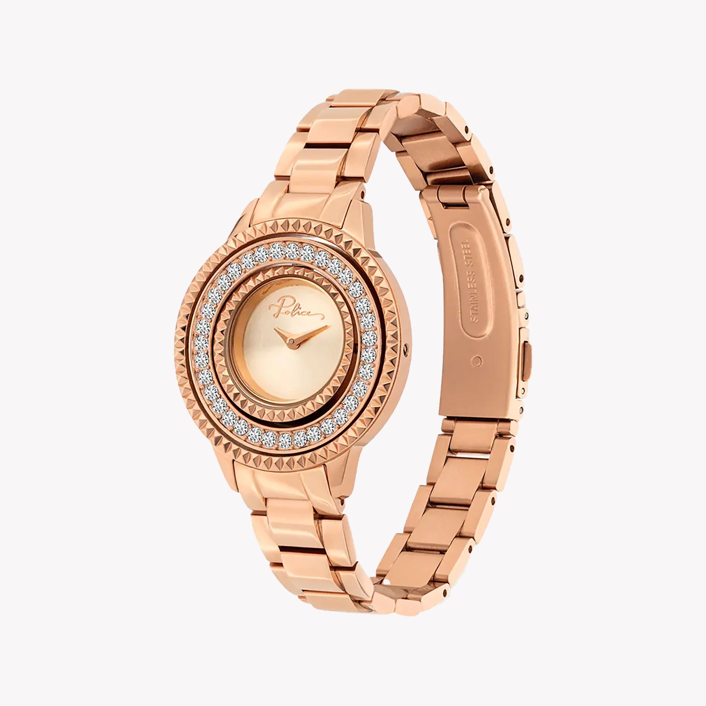 POLICE PL-16037BSR_32M ELEGANCE REDEFINED - ROSE GOLD STUNNER WATCH FOR MODERN WOMEN