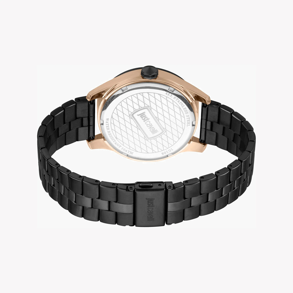 JUST CAVALLI JC1G108M0085 MEN'S ELEGANT GRAY DIAL - BLACK STAINLESS STEEL TIMEPIECE-i-Watch-3