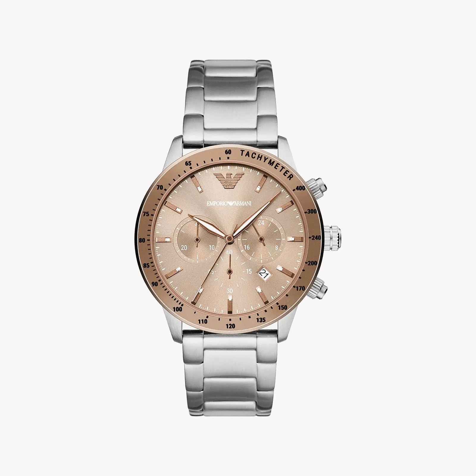 Emporio Armani Men's Silver Watch, Brown Dial | Ar11352 by i-watch
