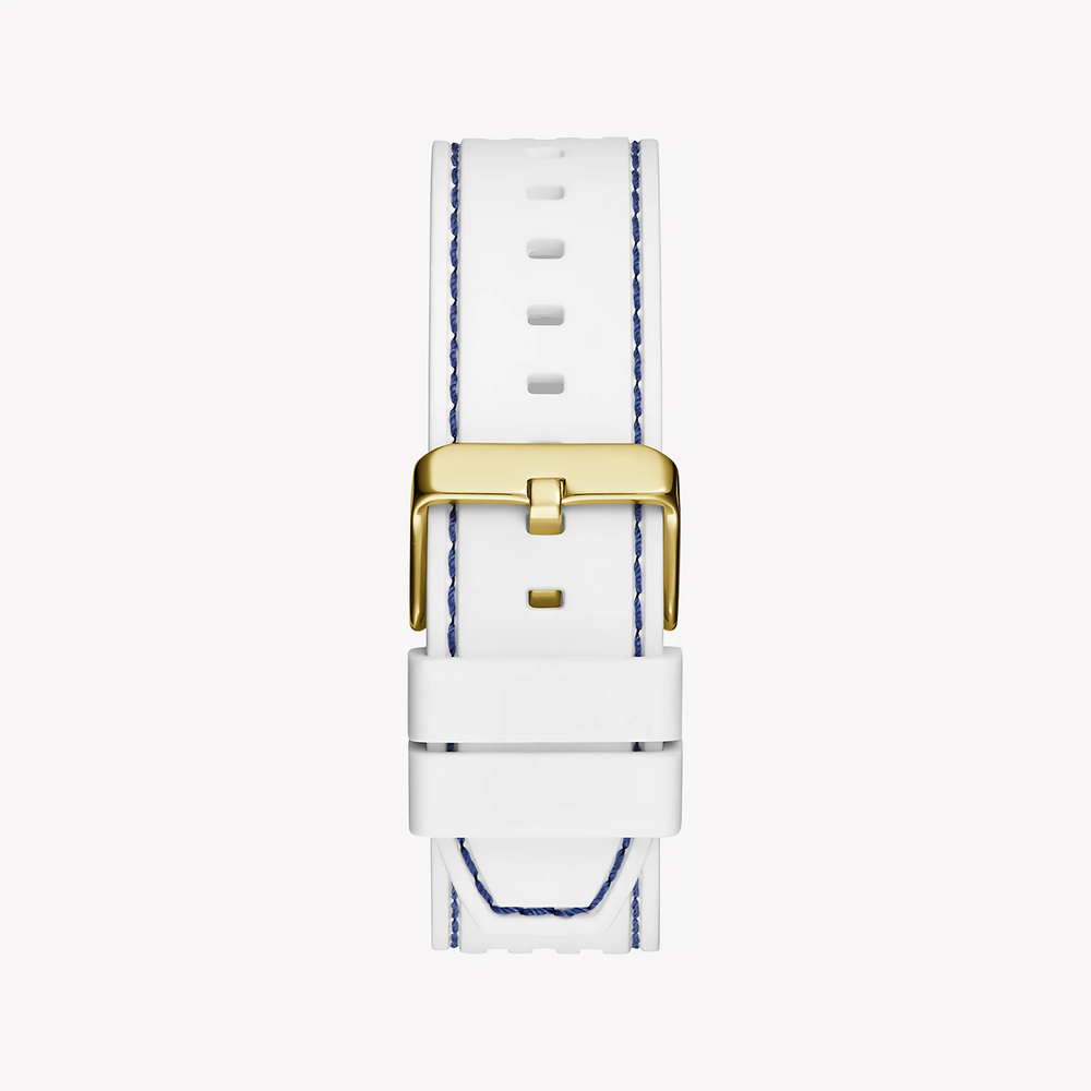 Guess Men's Blue Stainless Steel & White Silicone Watch | Gw0499g6 by i-watch