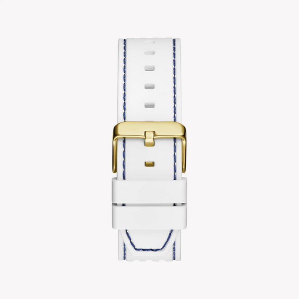 Guess Men's Blue Stainless Steel & White Silicone Watch | Gw0499g6 by i-watch
