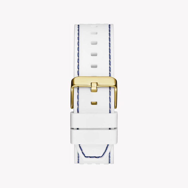 Guess Men's Blue Stainless Steel & White Silicone Watch | Gw0499g6 by i-watch