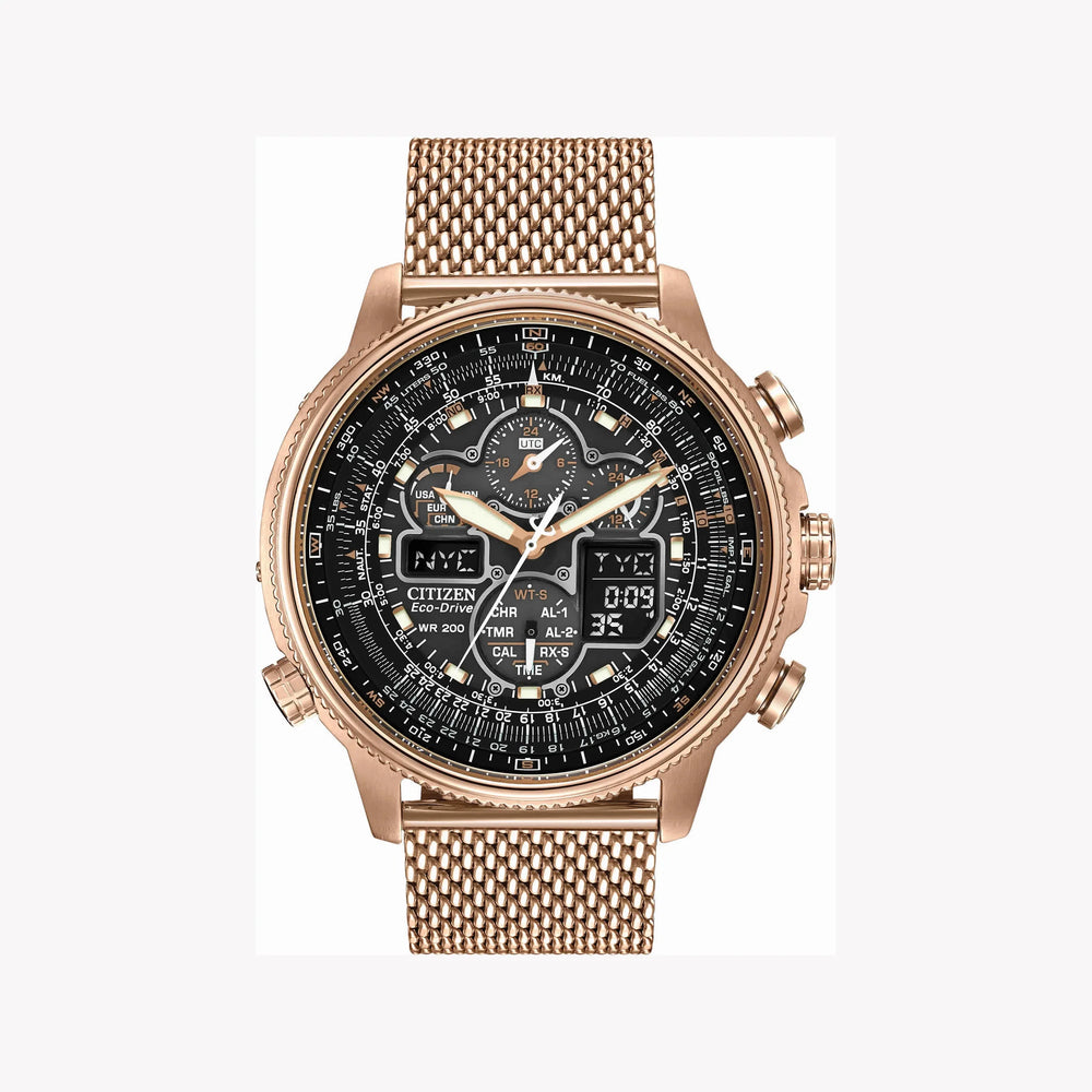Citizen Men's Rose Gold Watch, Black Dial | Jy8033-51e by i-watch