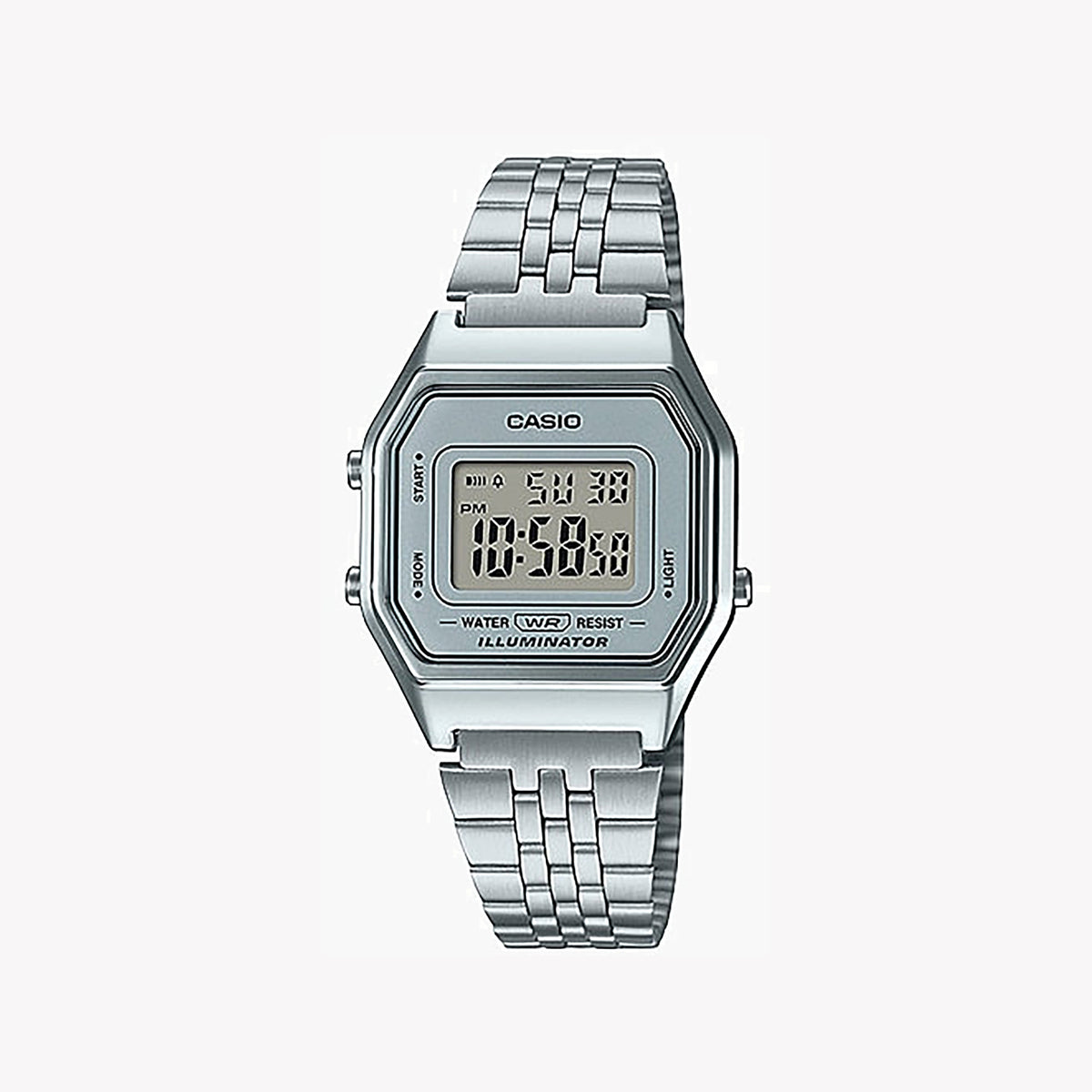 CASIO LA680WA-7DF SPORTY ELEGANCE - VERSATILE WOMEN'S WATCH WITH SILVER STAINLESS STEEL BAND