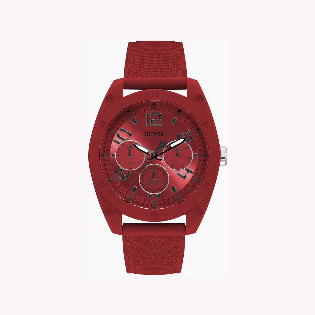 GUESS WATCHES W1256G4 - VIBRANT RED SILICONE TIMEPIECE-i-Watch