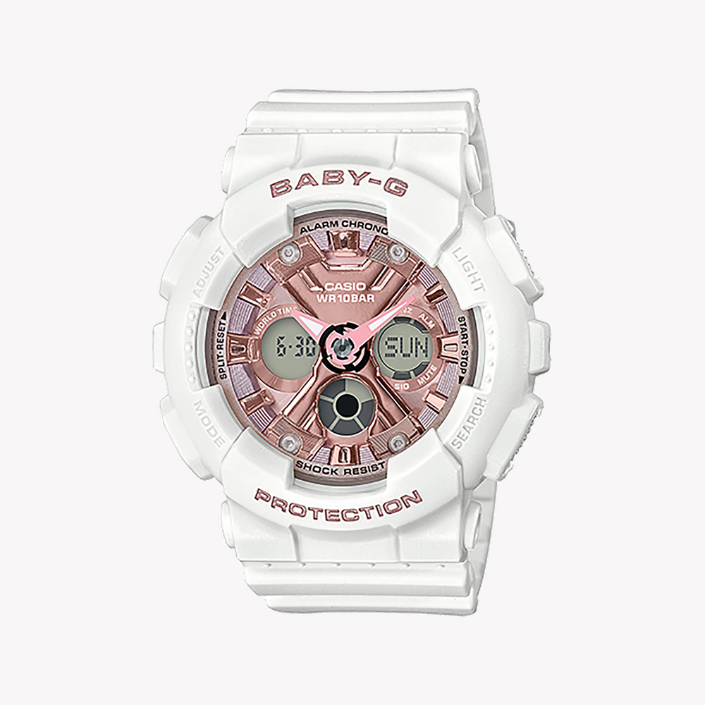 Ba-130-7a1dr Baby-G Timeless Adventure - Bold White & Vibrant Dial Women's Watch by i-watch