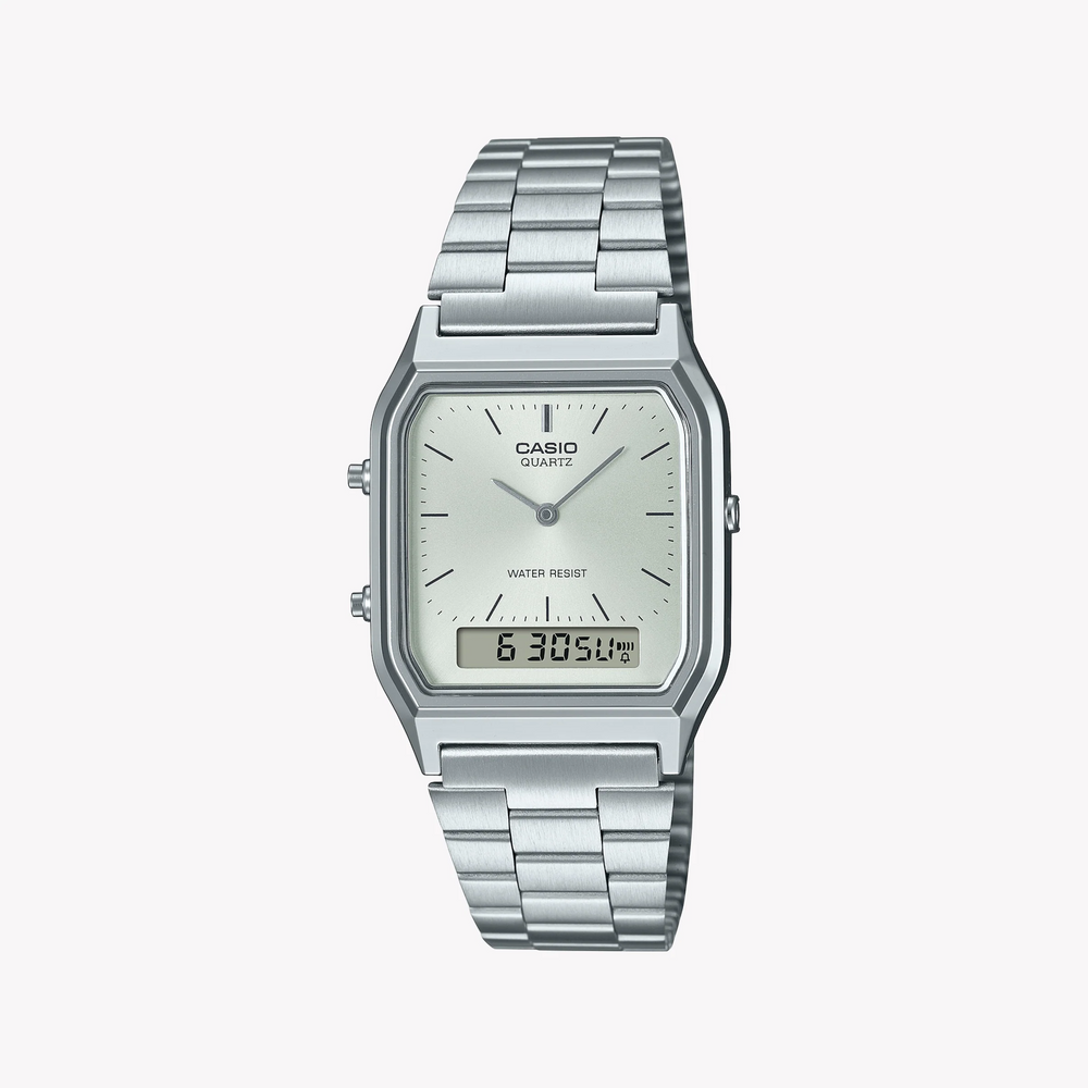 Casio Unisex Resin & Metal Watch, White Dial | Aq-230a-7amqydf by i-watch