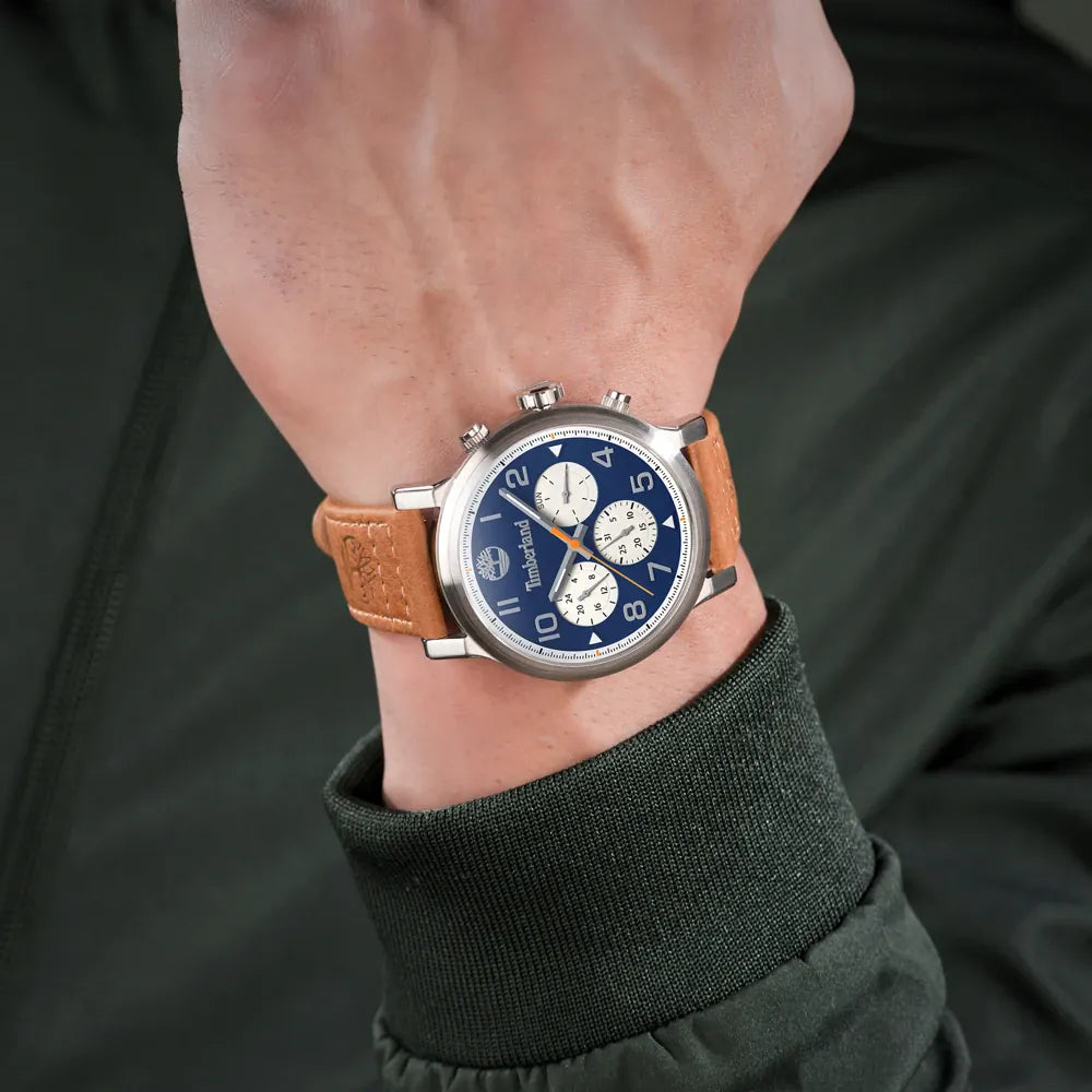 TIMBERLAND TDWGF0028904 ADVENTURER'S TIMEPIECE - MEN'S STAINLESS STEEL WATCH WITH BROWN LEATHER BAND-i-Watch-4