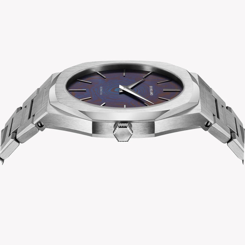 D1 MILANO Men's Silver Stainless Steel, Blue Dial | D1-UTBJMK by i-watch