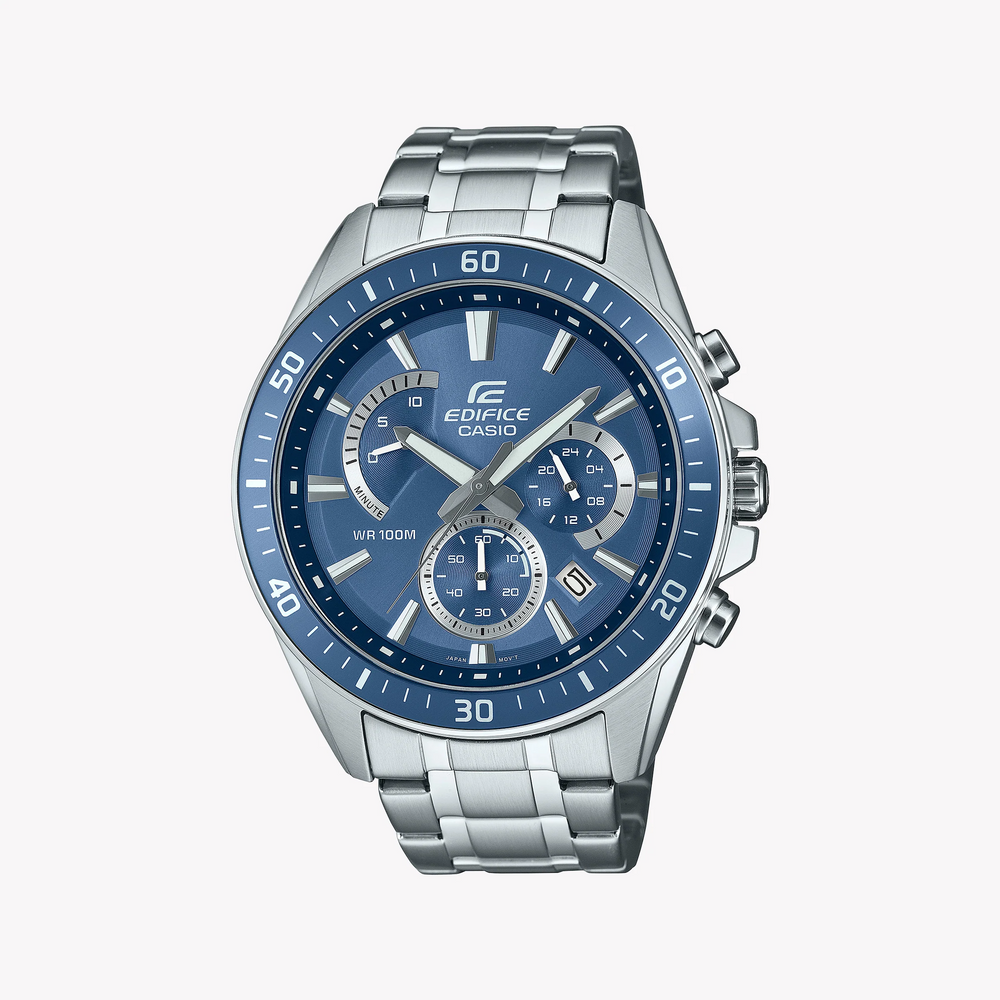 EDIFICE EFR-552D-2AVUEF - BOLD PERFORMANCE MEN'S WATCH WITH STRIKING BLUE DIAL & STAINLESS STEEL BRACELET