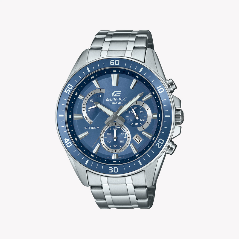 EDIFICE EFR-552D-2AVUEF - BOLD PERFORMANCE MEN'S WATCH WITH STRIKING BLUE DIAL & STAINLESS STEEL BRACELET