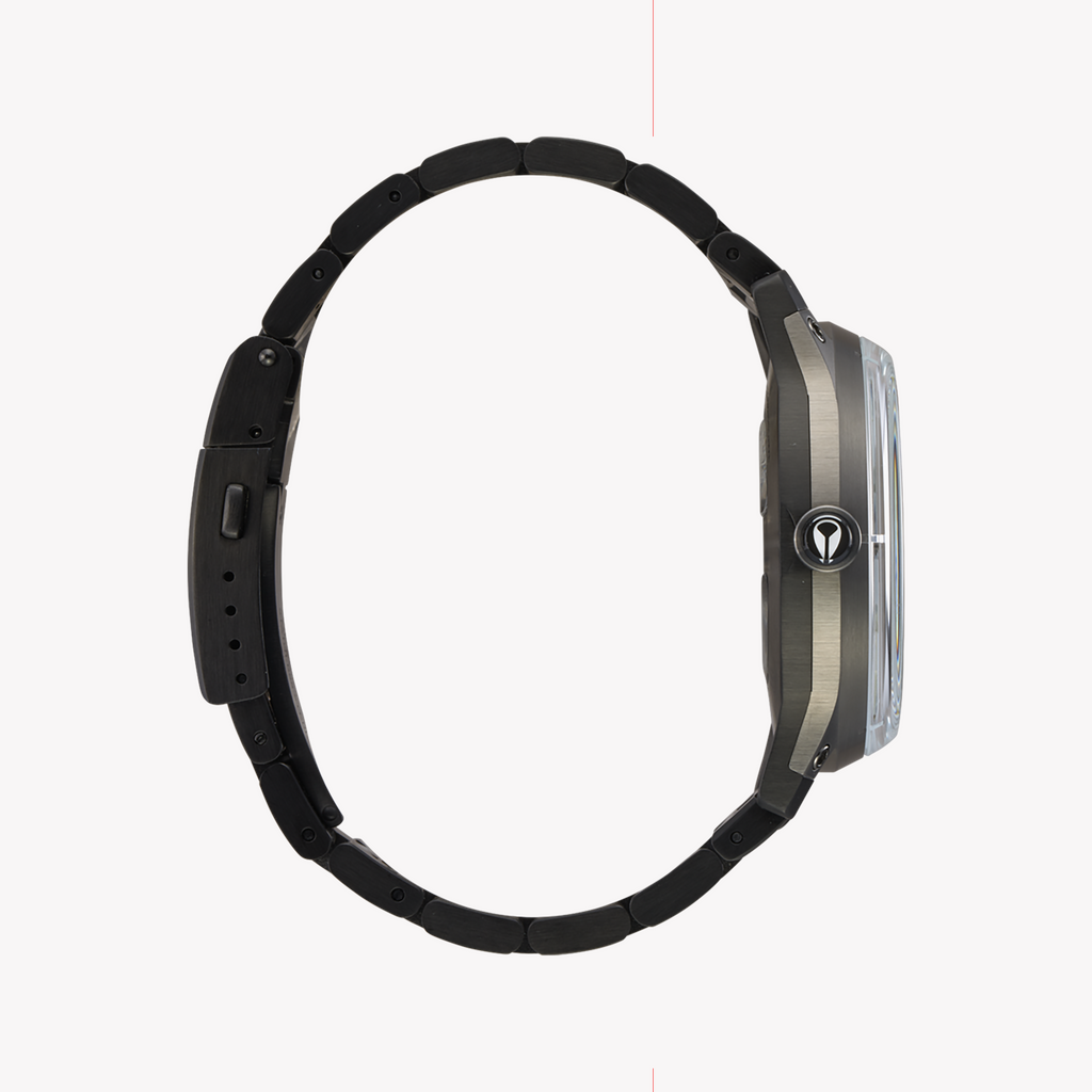 NIXON A1294-1420 BOLD ADVENTURE - STYLISH GREY STAINLESS STEEL MEN'S WATCH with BLACK DIAL-i-Watch-2