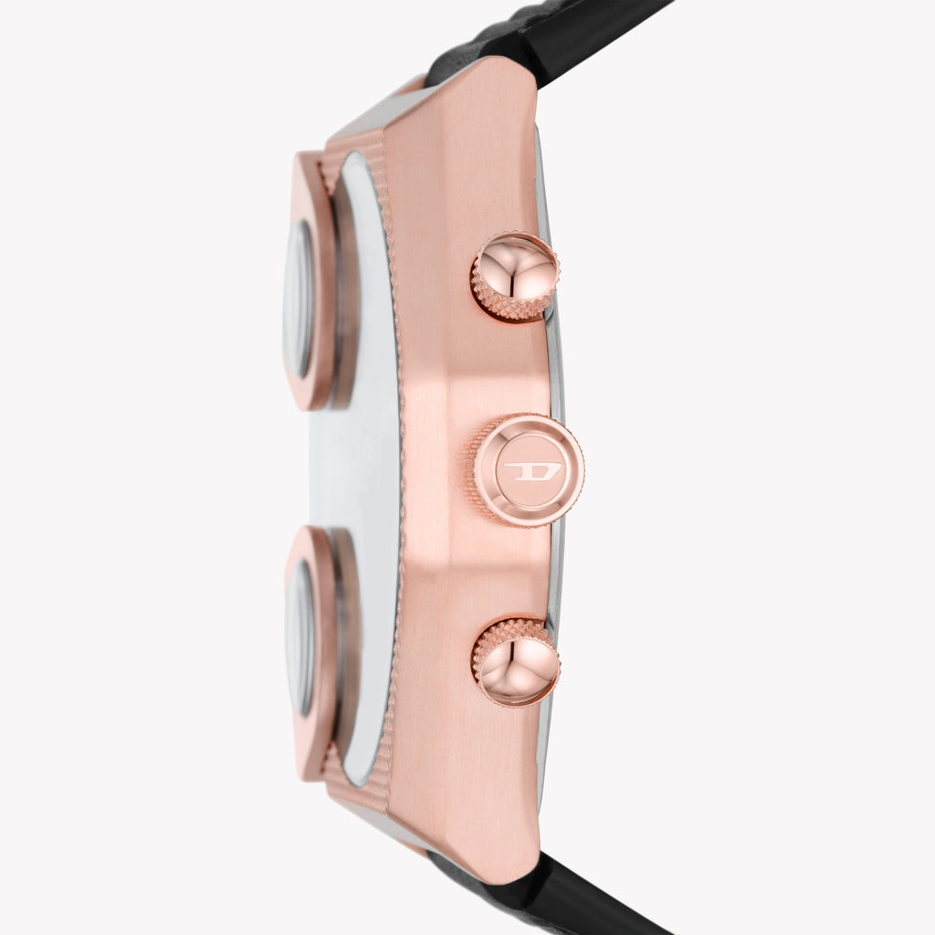 DIESEL DZ7475 BOLD ROSE GOLD TIMEPIECE - STYLISH MEN'S WATCH WITH BLACK DIAL & LEATHER BAND-i-Watch-2