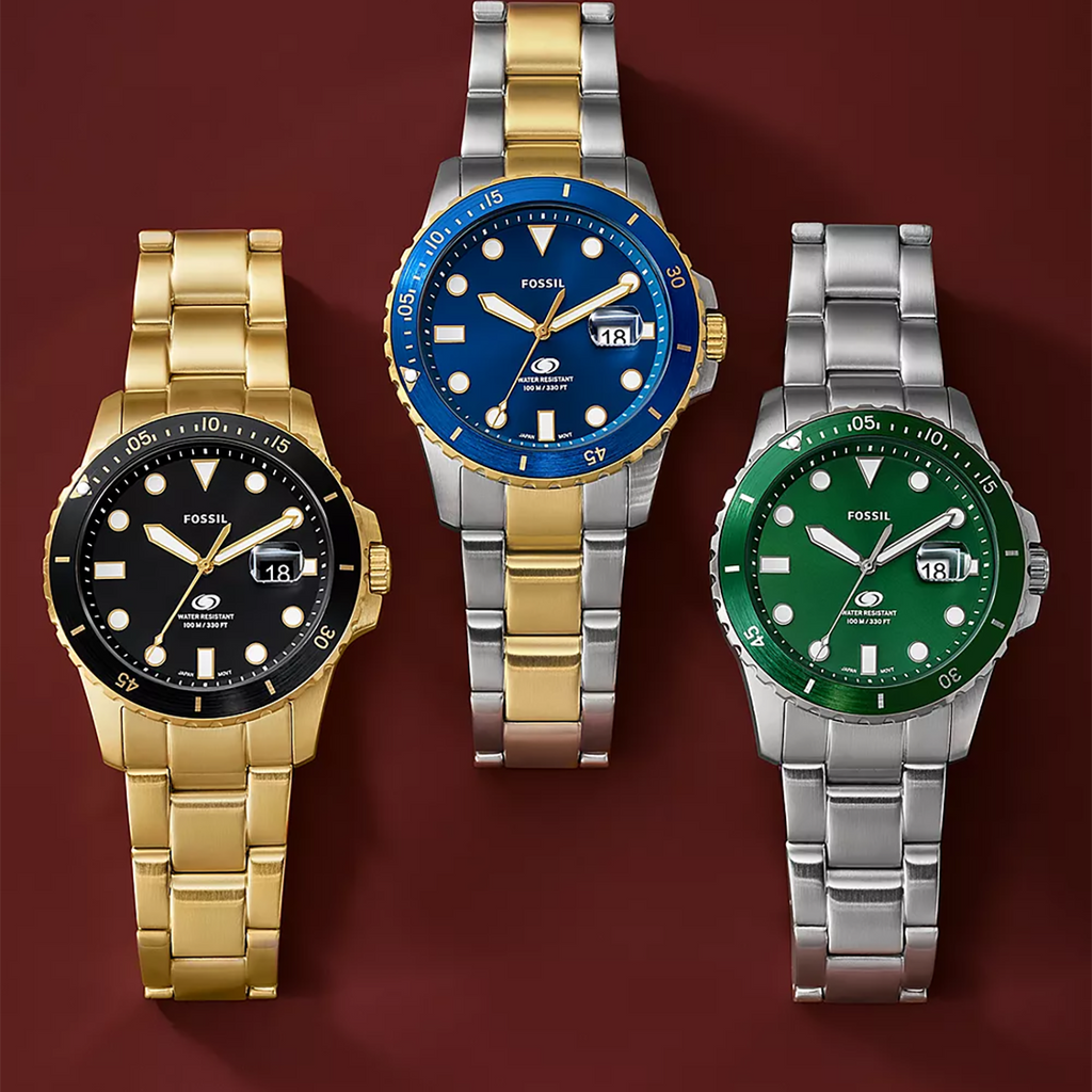 FOSSIL FS6033 ELEGANT TIMEPIECE - STYLISH GREEN DIAL MEN'S WATCH WITH STAINLESS STEEL STRAP-i-Watch-5