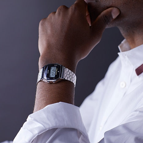 CASIO A159WAD-1DF STYLISH DURABILITY - MODERN DIGITAL TIMEPIECE WITH STAINLESS STEEL BAND-i-Watch-4