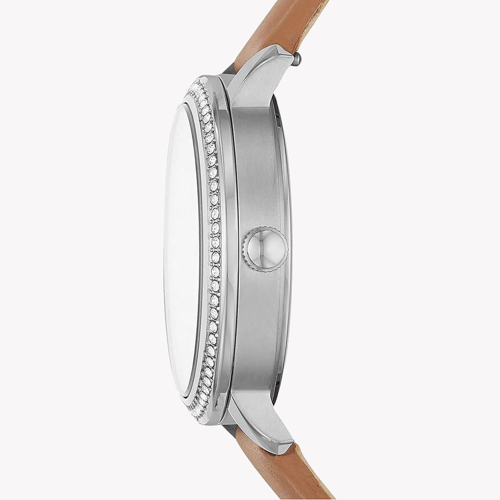 FOSSIL BQ3570SET ELEGANT TIMEPIECE - STUNNING SILVER & BROWN LEATHER WOMEN'S WATCH-i-Watch-2